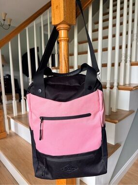 Sherpani Camden Convertible Backpack Tote | Pink/Black | Laptop Travel Bag